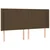 Krevet box spring s madracem LED tamnosmeđi 200x200 cm tkanina