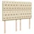 vidaXL Box spring postelja z vzmetnico krem 140x190 cm blago