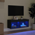 TV ormarići s LED svjetlima 2 kom crni 80x30x30 cm