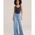 WE Fashion Top temno modra