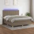 Vidaxl Box spring postelja z vzmetnico LED taupe 180x200 cm blago