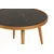 Hanah Home klub sto Polen 80, 80 cm, hrast / crni mermer