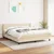 vidaXL vidaXL Box spring postelja z vzmetnico krem 180x200 cm blago, (20896538)