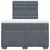 vidaXL Box spring postelja z vzmetnico temno siva 120x200 cm žamet