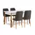 HANAH HOME Trpezarijski sto i stolice Costa White Atlantic Anthracite