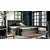 Boxspring postelja Wood 5 - 160x200 cm - temni hrast