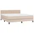 Vidaxl Box spring postelja z vzmetnico LED kapučino 160x200 cm