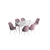 Hanah Home Set Trpezarijski sto i 6 stolica Han, Roze-beli