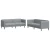 2-dijelni set sofa svjetlosivi od tkanine