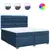 vidaXL vidaXL Box spring postelja z vzmetnico modra 180x200 cm blago, (21321556)