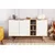 Hanah Home Clara Console Komoda, Braon-Bela