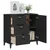 Komoda VIKEN crna 80 x 40 x 80 cm od konstruiranog drva