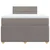Vidaxl Box spring postelja z vzmetnico taupe 120x200 cm blago