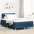 Vidaxl LED Box Spring Postelja z LED trakami Modra 120 x 190 cm blago