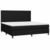 vidaXL Box spring postelja z vzmetnico črn 200x200 cm blago