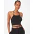 Womens trapezoidal cropped top black