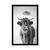 Plakat krava v tušu - 20x30 silver