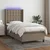 Vidaxl Box spring postelja z vzmetnico LED taupe 100x200 cm blago