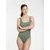 SUNFLAIR Enodelne kopalke temno zelena