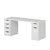 Hanah Home radni sto Alen 180cm 5 Drawer Cabinet, 180 cm, beli
