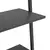Naslanjajuće police s 3 razine crne 64 x 34 x 116 cm