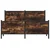 Vidaxl Kovinski posteljni okvir brez vzmetnice dimljen hrast 160x200cm