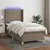 Vidaxl Box spring postelja z vzmetnico LED taupe 90x190 cm blago