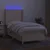 Vidaxl Box spring postelja z vzmetnico LED krem 90x190 cm blago