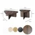 Hanah Home Set klub stolova Ballare, 2 komada, Braon