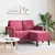 Sofa 2-sjed s ležaljkom u obliku slova L vino crveno 125 cm