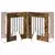 Vrata za pse s postoljem 4 pcs Dimljeni hrast 60 x 60 cm