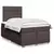Box spring postelja z vzmetnico temno rjava 120x190 cm blago