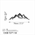Wallity Zidna dekoracija Mountain-5, 70x22cm, Crna