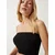 Happiness Istanbul Womens Black and White Strapless Knitted 2-Pack Bustier