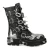 Čevlji NEW ROCK - CRUST NEGRO, ESPEJO PLATA, ESPEJO - M.727-S6