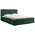 MID.YOU OBLAZINJENA POSTELJA 140 cm x 200 cm , les, tekstil, leseni material temno zelena