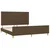 Vidaxl Posteljni okvir brez vzmetnice temno rjav 160x200 cm blago