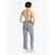Tommy Jeans Kavbojke LAYLA mornarska/moder denim/rubin rdeča/off-bela