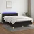 Vidaxl Box spring postelja z vzmetnico LED črna 140x190 cm blago