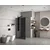 Walk-in COPEN MONTE DARK 80x200, matt black ram, 8mm grey staklo C-02-SB80G