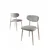 HANAH HOME Set stolica (6 komada) Vina Grey Chrome