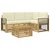 Set vanjskih sofa s jastukom 5 pcs Bijela i krem Poliester