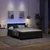 Vidaxl LED Box Spring Postelja z LED trakami Črna 140 x 190 cm Žamet