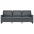 Vidaxl Trosed temno siv 180 cm žamet