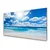 tulup.si Steklena slika Oblaki landscape beach morje 140x70 cm 2 obešalnika