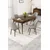 Hanah Home trpezarijski set Rax, sto na razvlačenje i 4 stolice, ploča u dekoru drveta Baroque, siva tkanina Babyface