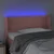 Vidaxl LED posteljno vzglavje roza 103x16x78/88 cm žamet