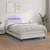 Vidaxl Box spring postelja z vzmetnico LED bela 120x200cm umetno usnje