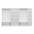 Hanah Home Garderober Kale-4932, 315x190x52 cm, Beli