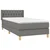 vidaXL Box spring postelja z vzmetnico temno siva 100x200 cm blago
